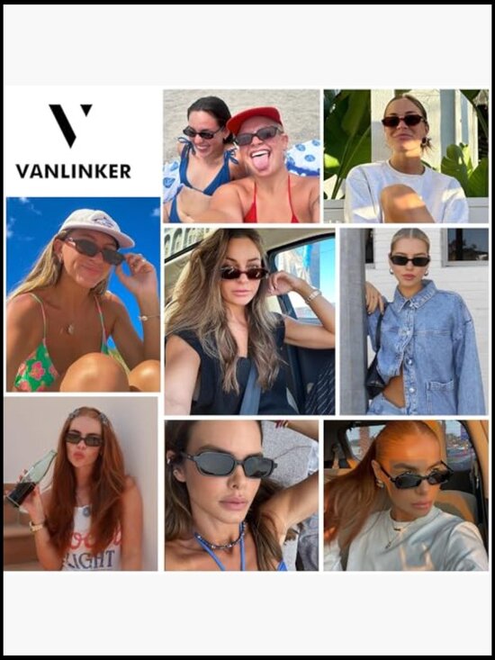 Retro Rectangle Polarized Sunglasses Narrow Rectangular Frame main image 7